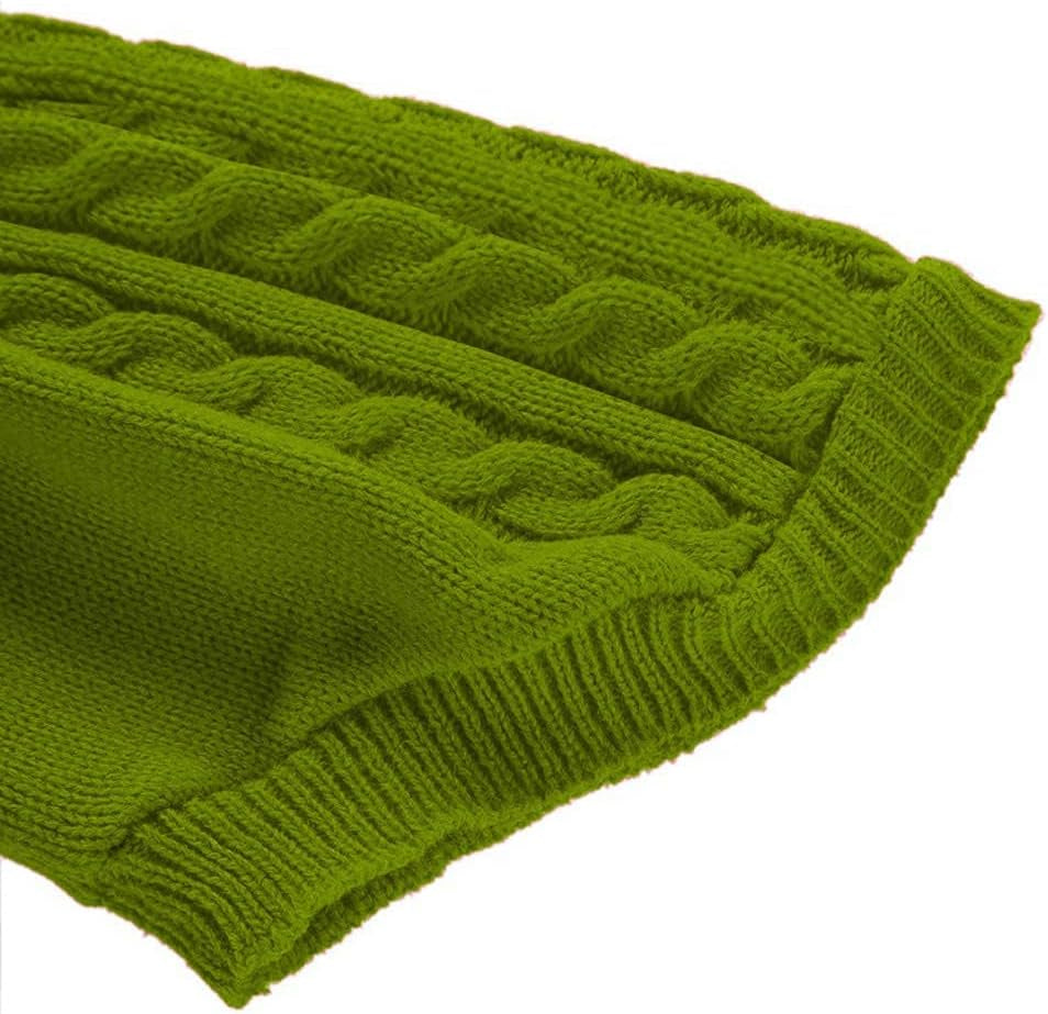 Small Dog Sweaters Knitted Pet Cat Warm Dog Sweatshirt Winter Clothes Kitten Puppy Sweater (X-Small,Light Green)