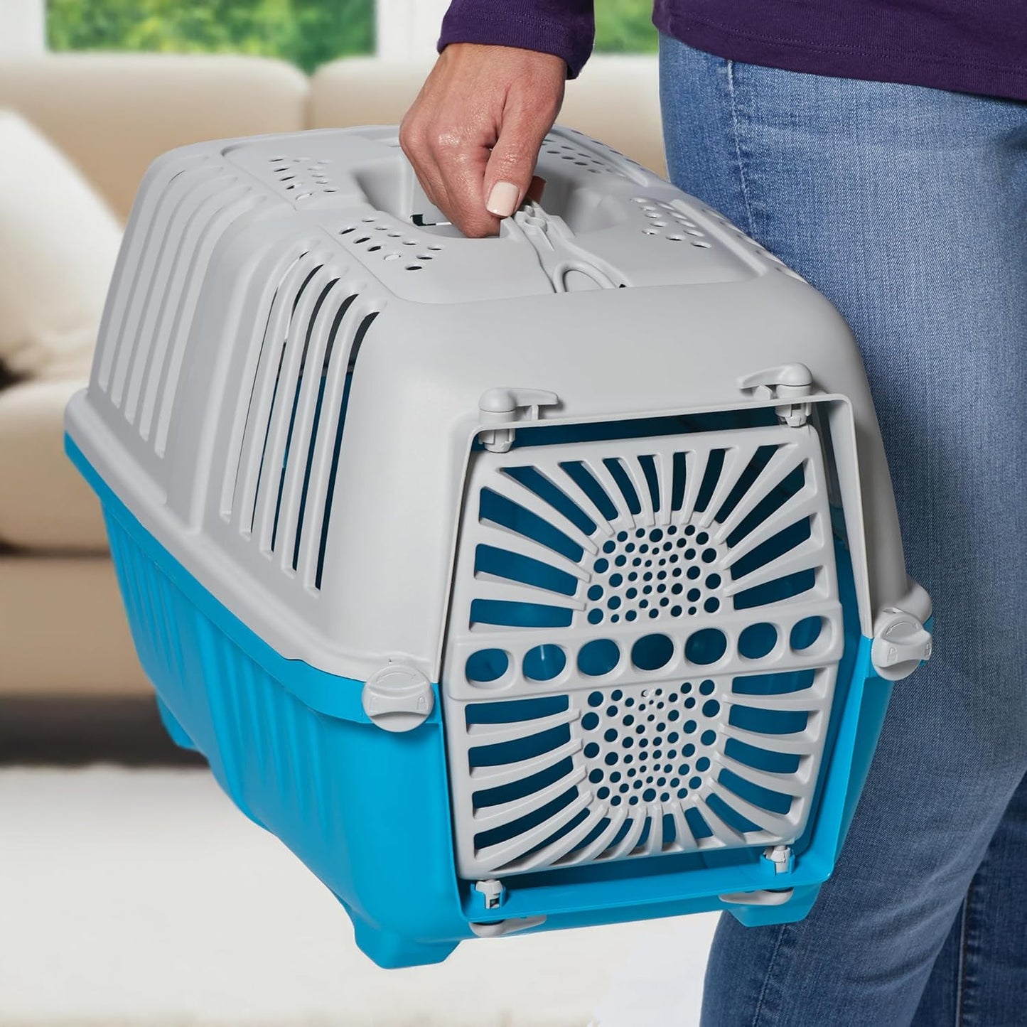 Spree Travel Pet Carrier | Hard-Sided Pet Kennel Ideal for Toy Dog Breeds, Small Cats & Small Animals | Dog Carrier Measures 19.1L X 12.5 W X 13H - Inches