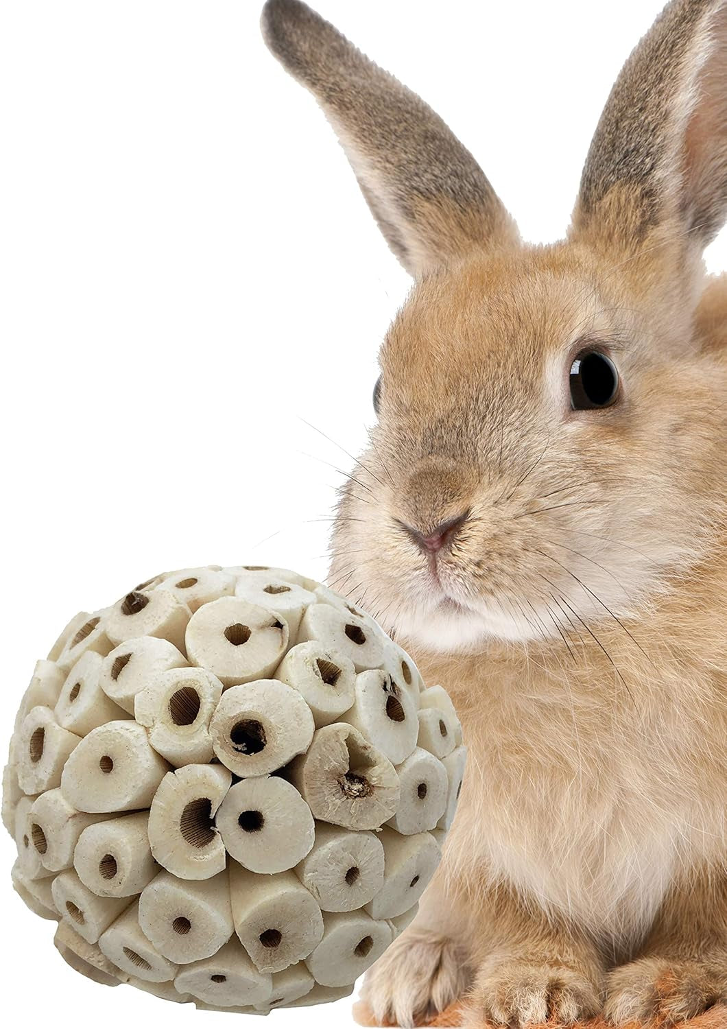 1214 Pk3 All-Natural Sola Atta Balls, 3-Pack, 2" Diameter, Soft and Lightweight Chew and Foot Toys for Birds, Small Pets, and DIY Crafts, Safe for Parrots, Parakeets, and Cockatiels