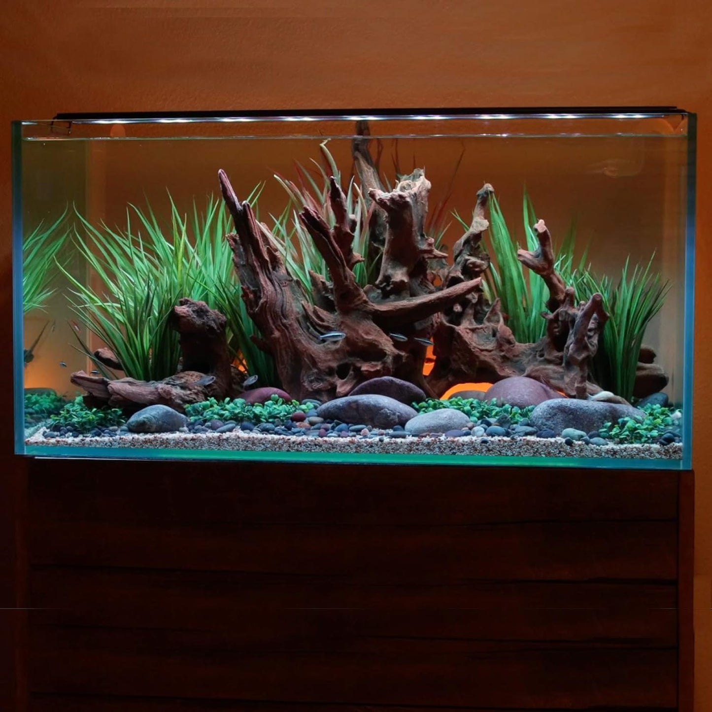 USA 24-36" Inch Satellite Freshwater LED plus Full Spectrum RGB+W Light for Aquariums | Wireless 24 Hour Remote Control Fish Tank Lighting (4506)