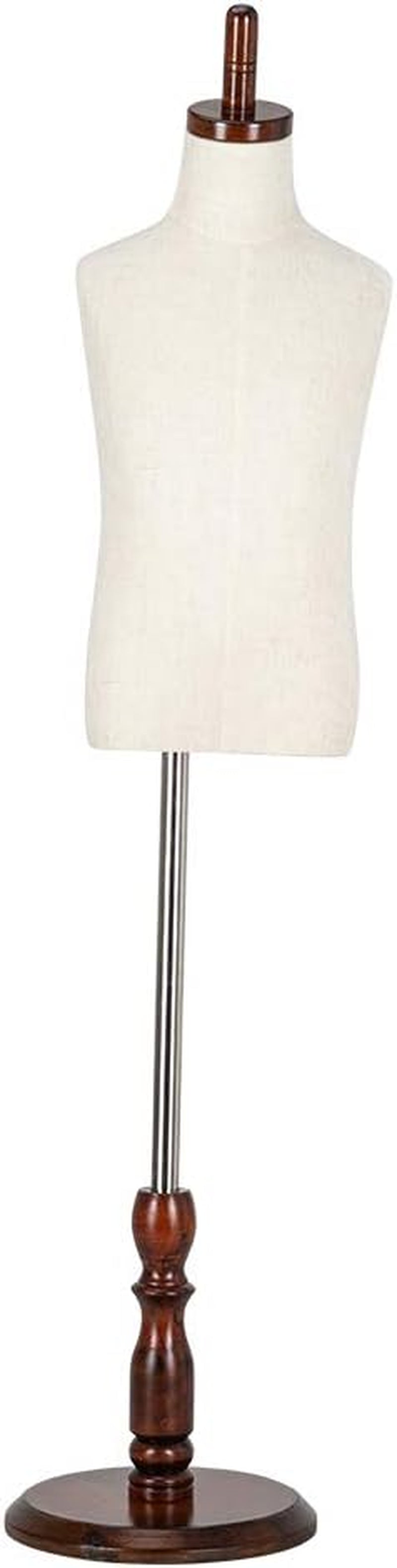 Upgraded Kid Dress Form, 2-3 Years Old, 3-4 Years Old, Toddler Mannequin Torse with Adjustable Rubber Wood Stand for Dress Jewelry Display (3-4 Years Old)
