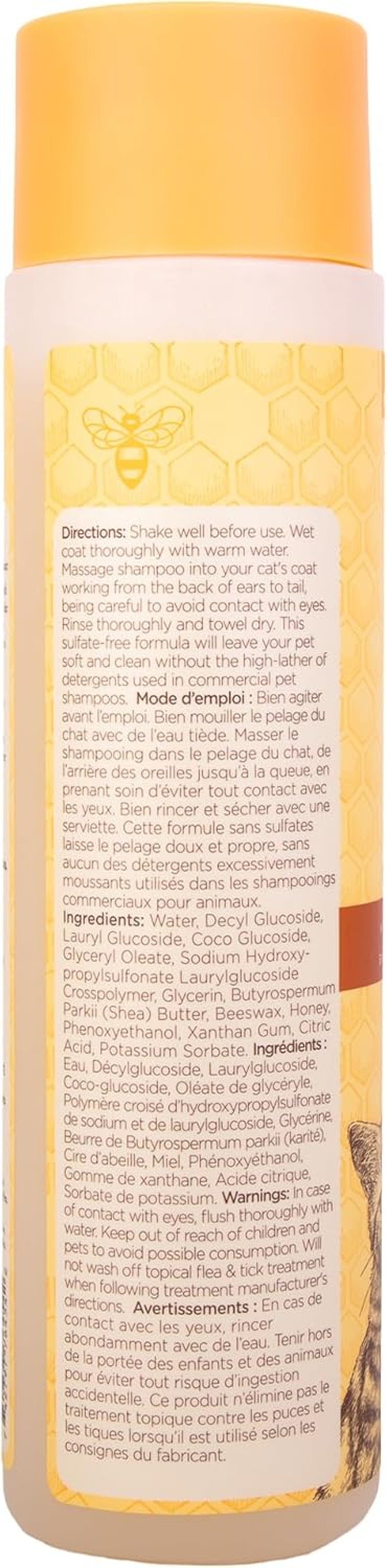 Hypoallergenic Cat Shampoo with Shea Butter and Honey - a Gentle Kitten Shampoo for Indoor Cats with Dry & Itchy Skin, Sensitive Skin, Cat Bathing Supplies, 10 Fl Oz - 2 Pack
