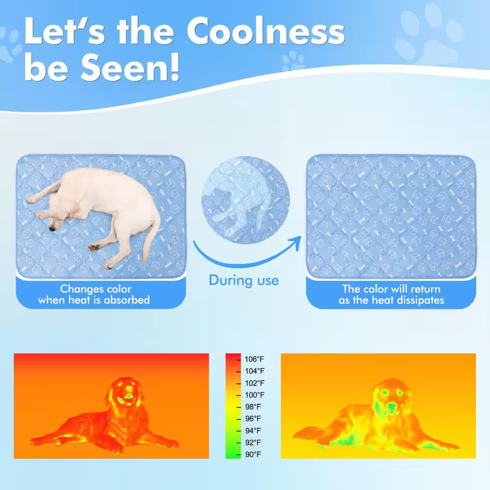 36 In. X 27 In. Waterproof Thicken Cooling Mat for Pets Dogs Cats