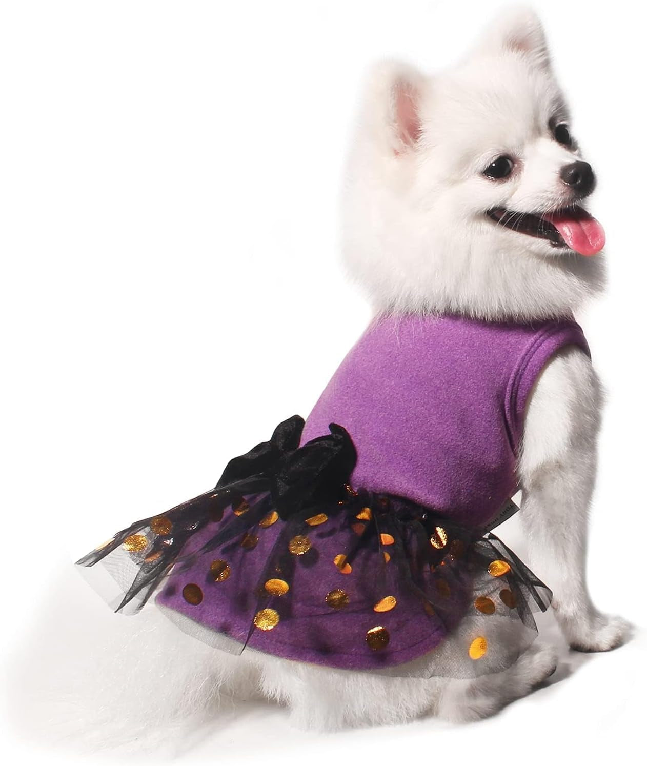 Dog Dress, Outfits Dog Party Dress, Dogs Princess Dresses with Lace, Pet Skirt Soft and Breathable for Small Medium Dogs (Purple, XL)