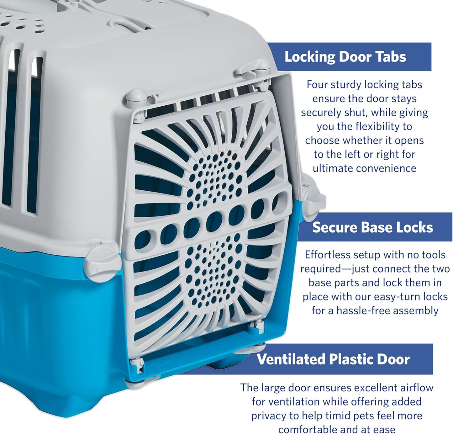 Spree Travel Pet Carrier | Hard-Sided Pet Kennel Ideal for Toy Dog Breeds, Small Cats & Small Animals | Dog Carrier Measures 19.1L X 12.5 W X 13H - Inches