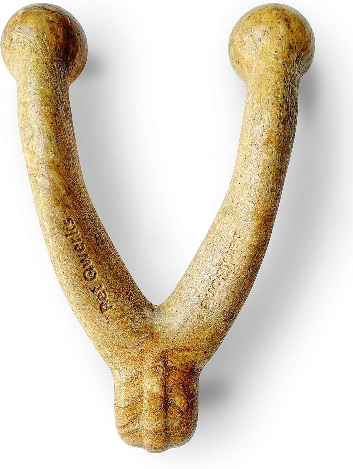 Wishbone Barkbone - Nylon Chew Toy for Aggressive Chewers - Peanut Butter Flavor - 6.75"