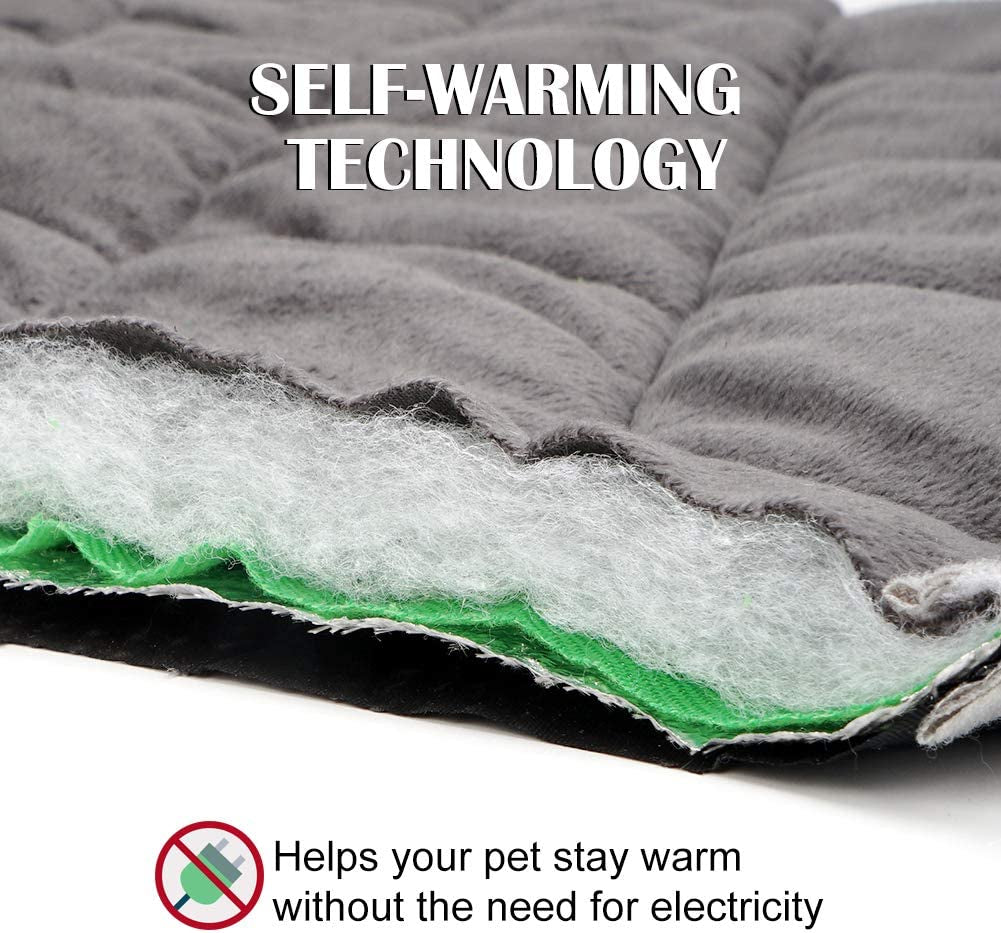Self-Warming Cat Bed and Heating Mat - Thermal Pet Bed for Dogs and Cats - Crate Pad