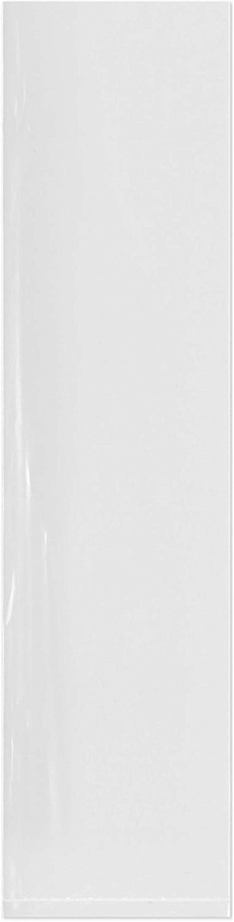 6" X 24" (Pack of 100), 2 Mil Flat Open Clear Plastic Poly Bags