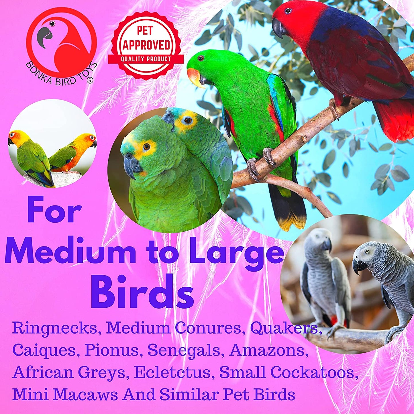 867 Big Stick 9.50" X 6", Medium Parrot Chew Cage Toy, Conure, Quaker, Pionus, and Similar
