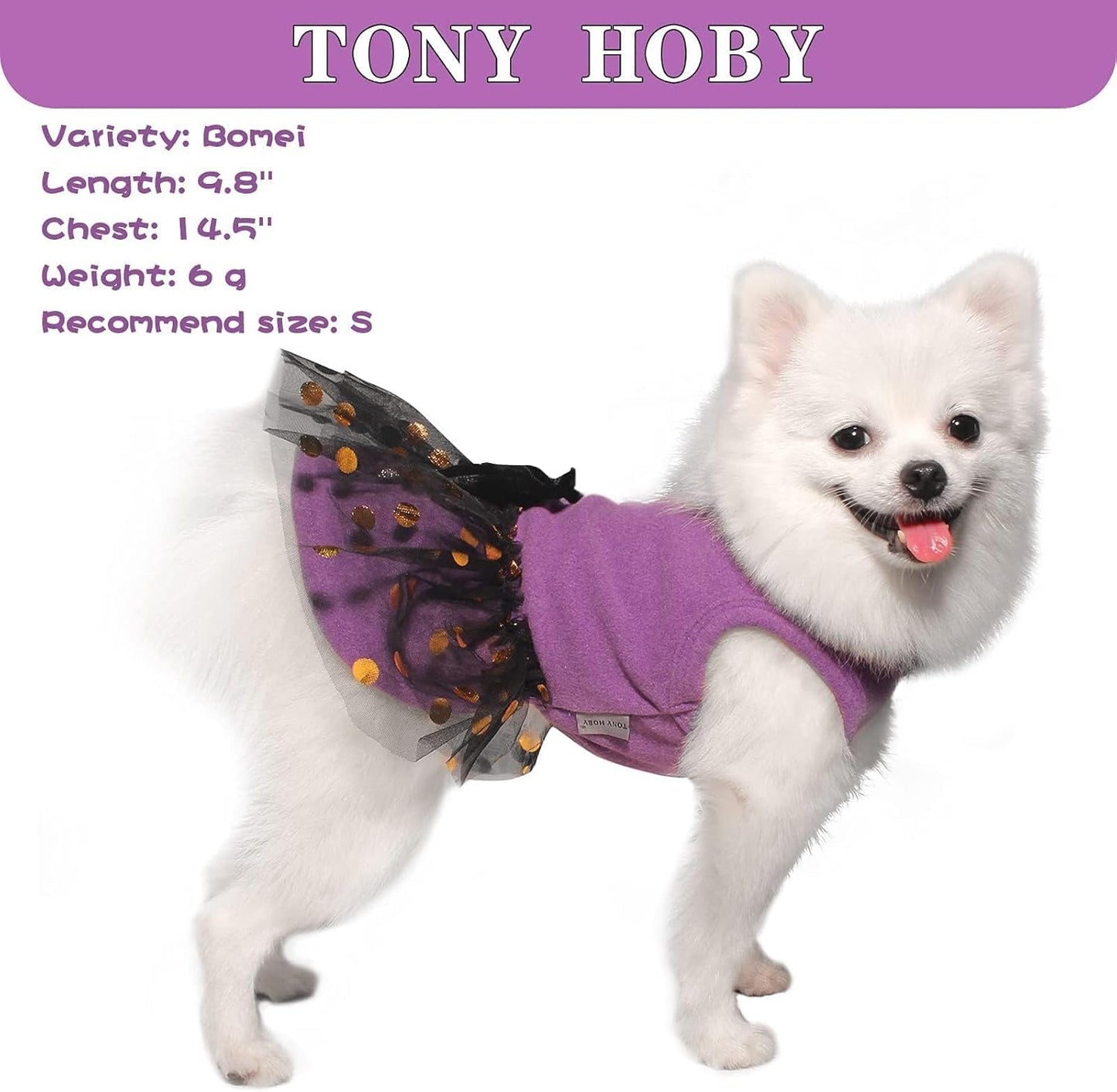 Dog Dress, Outfits Dog Party Dress, Dogs Princess Dresses with Lace, Pet Skirt Soft and Breathable for Small Medium Dogs (Purple, XL)