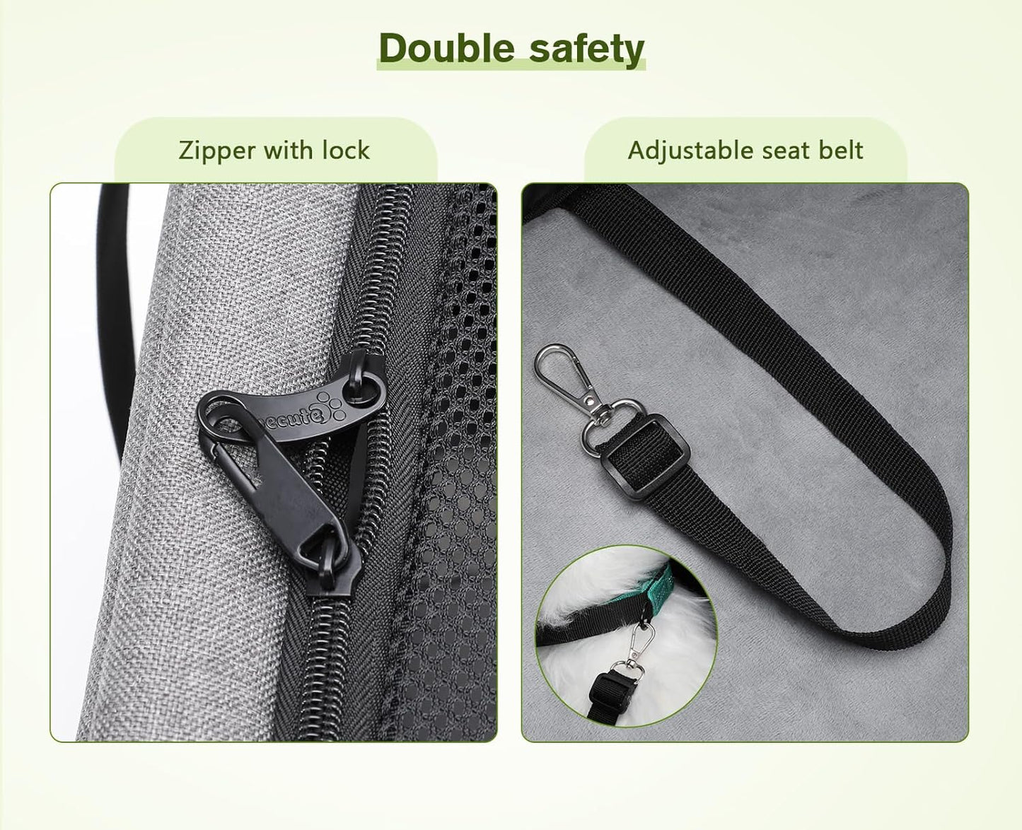 Cat Carrier with Wheels,Steel Wire Frame Cat Carrier, Stable Pet Trolley Bag for Cats, Pet Handbag and Stroller, Portable Cat Carrier Bag for Car Travel Bus Subway, Grey