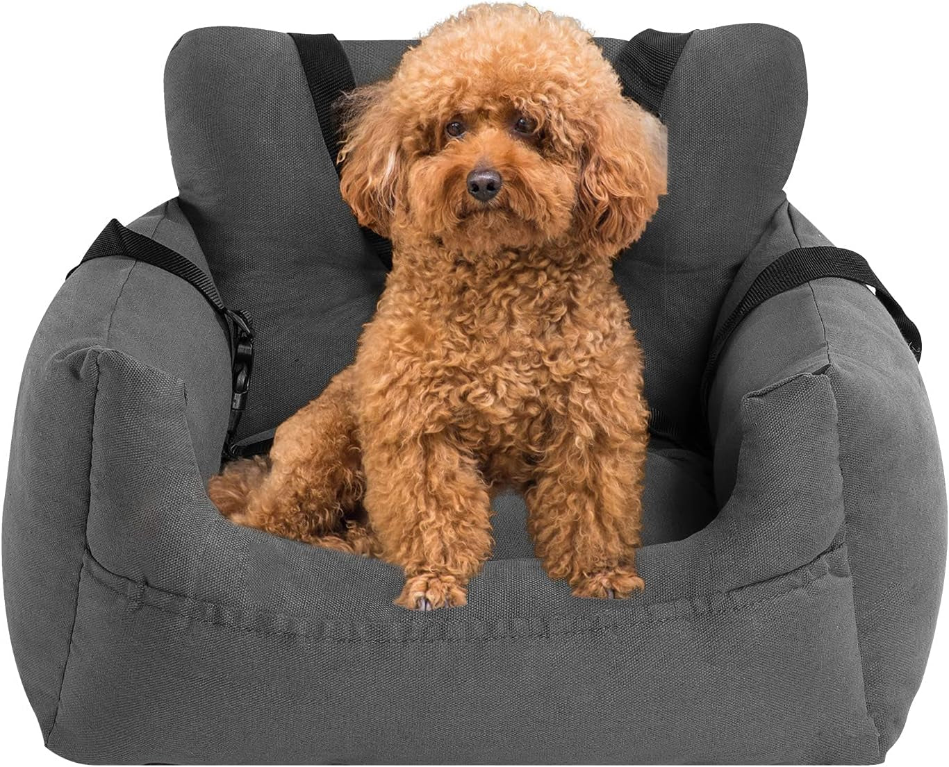 Dog Car Seat,Pet Booster Seat Dog Bed Pet Travel Safety Car Seat with Storage Pocket for Small Dogs or Cats