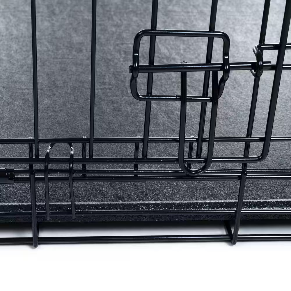 42 In. X 28 In. Foldable Dog Crate Cage with 2 Door