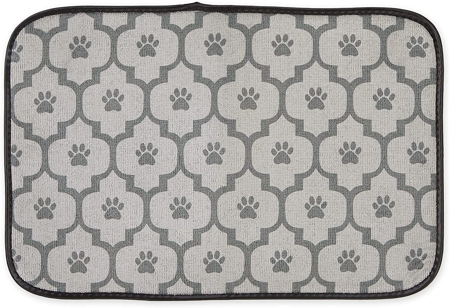Machine Washable, Ultra Absorbent Pet Mat, 12X18, Gray Lattice