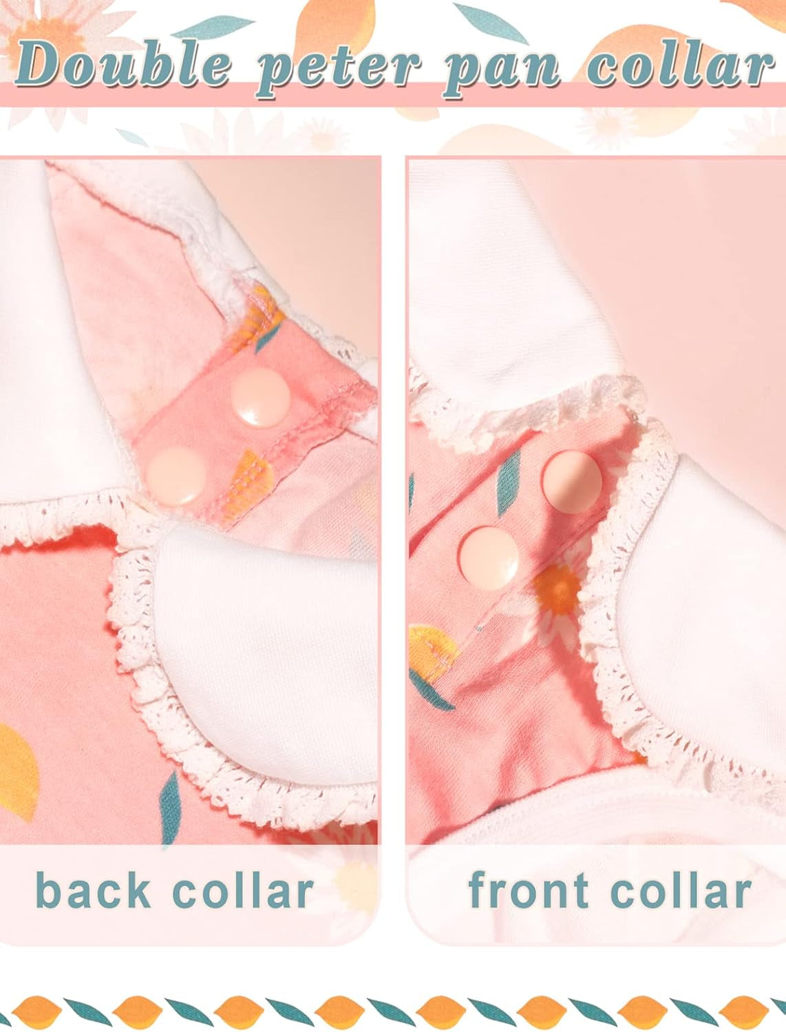 Dog Dress, Dog Birthday Dress, Dogs Summer Skirt, Dogs Flower Skirt with Lace Collar, Cute Puppy Clothes for Small Medium Doggie Cat Girl (Pink, XS)