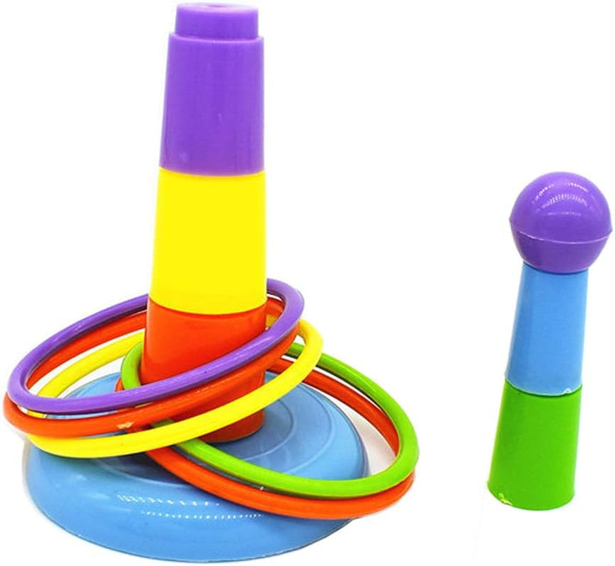 3 Pack Bird Intelligence Toys Stacking Training Rings Mini Shopping Cart Skateboard Stand Perch for Parrot Parakeet Cockatiel Conure Budgie Cockatoo (B)