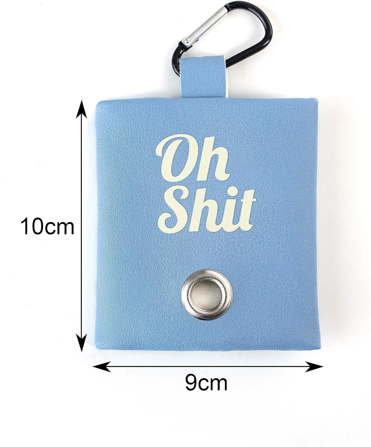 Dog Poop Bag Waste Bag Dispenser Holder Cute Funny (Blue (White Lettering))