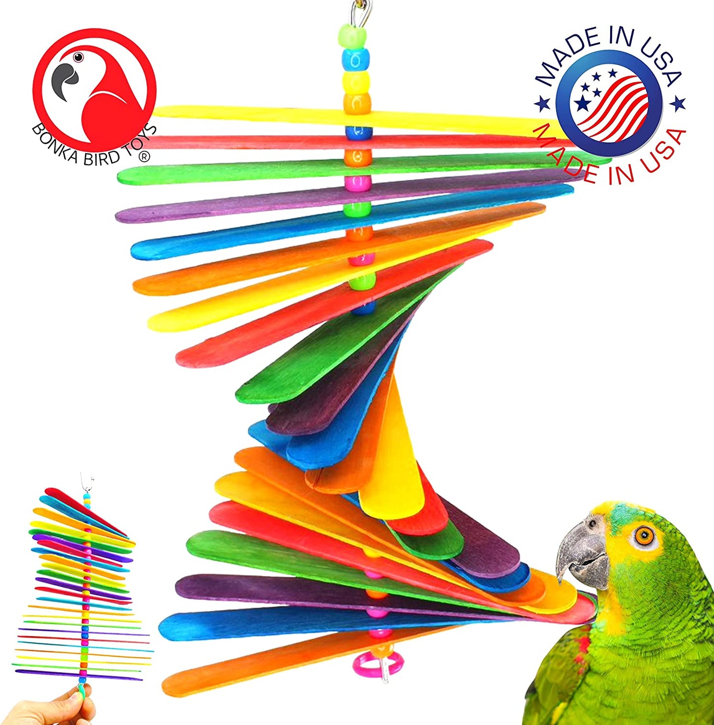 867 Big Stick 9.50" X 6", Medium Parrot Chew Cage Toy, Conure, Quaker, Pionus, and Similar