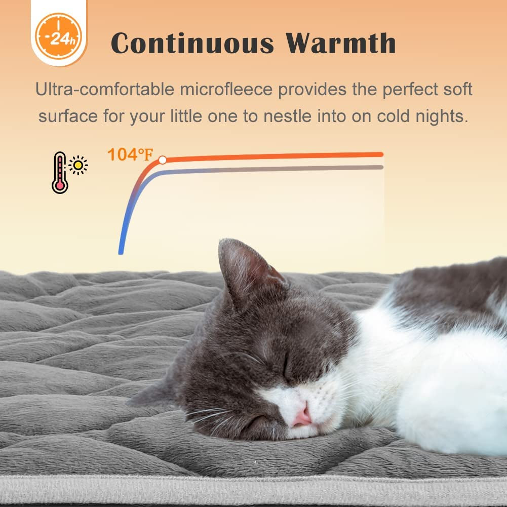 Self-Warming Cat Bed and Heating Mat - Thermal Pet Bed for Dogs and Cats - Crate Pad