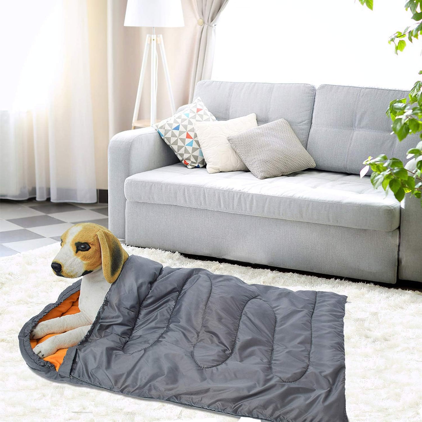 Dog Sleeping Bag Waterproof Warm Packable Dog Bed with Storage Bag for Indoor Outdoor Travel Camping Hiking Backpacking (43''Lx27''W)