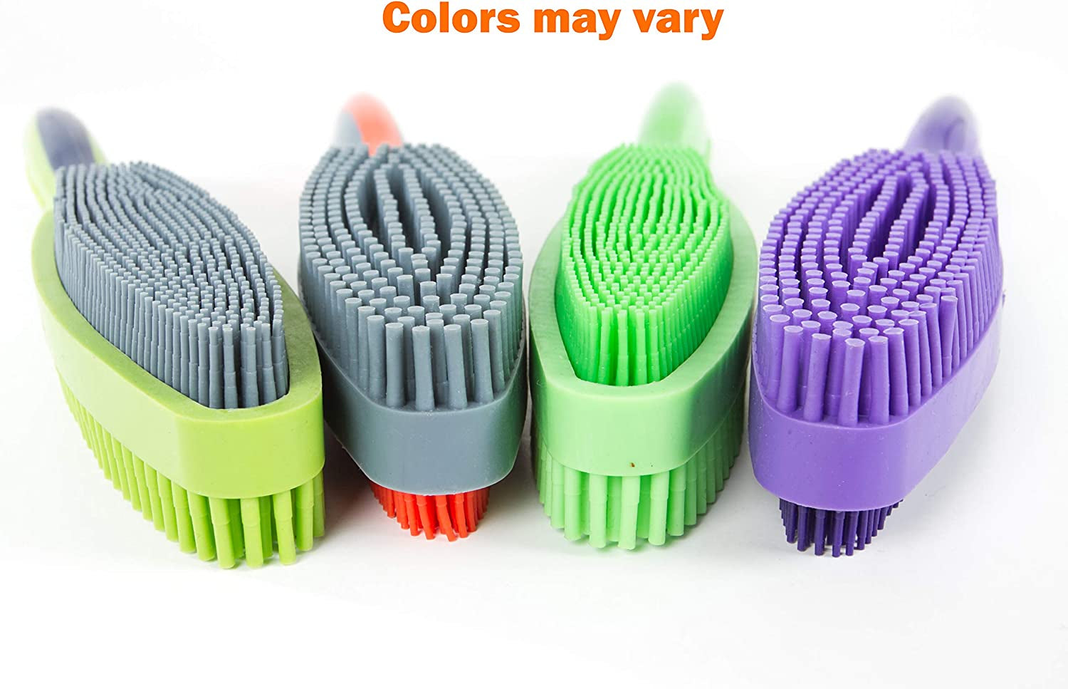 Duo Pet Hair Rubber Brush, Dual Sided to Easily Remove Fur and Lint from Clothing and Upholstery, Thick Bristles Groom Dogs and Cats, Easy to Clean, Colors May Vary