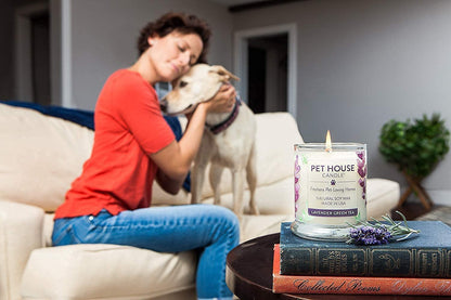 Pet Friendly Candle, 9 OZ Scented Soy Candle, Clean Burning, Long Lasting Air Freshener for Home - Mandarin Sage