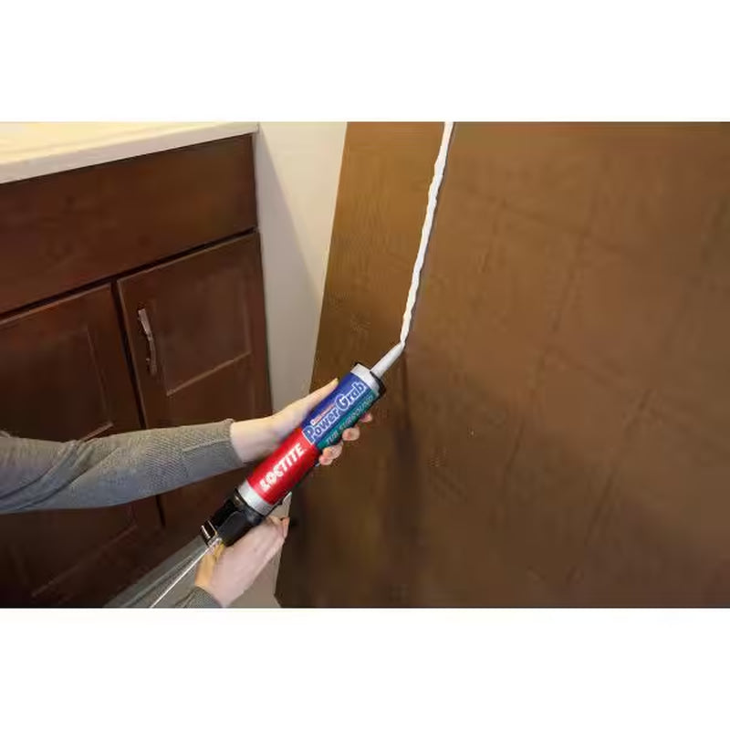 Power Grab Tub Surrounds Instant Grab 9 Oz. Latex Construction Adhesive White Cartridge