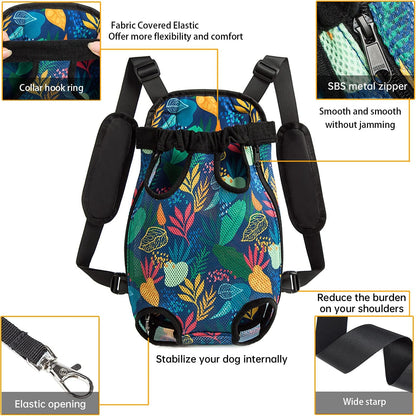 Pet Dog Carrier Backpack Legs Out Adjustable Pet Front Cat Backpack Carrier Travel Bag for Traveling Hiking Camping for Small Medium Dogs Cats Puppies