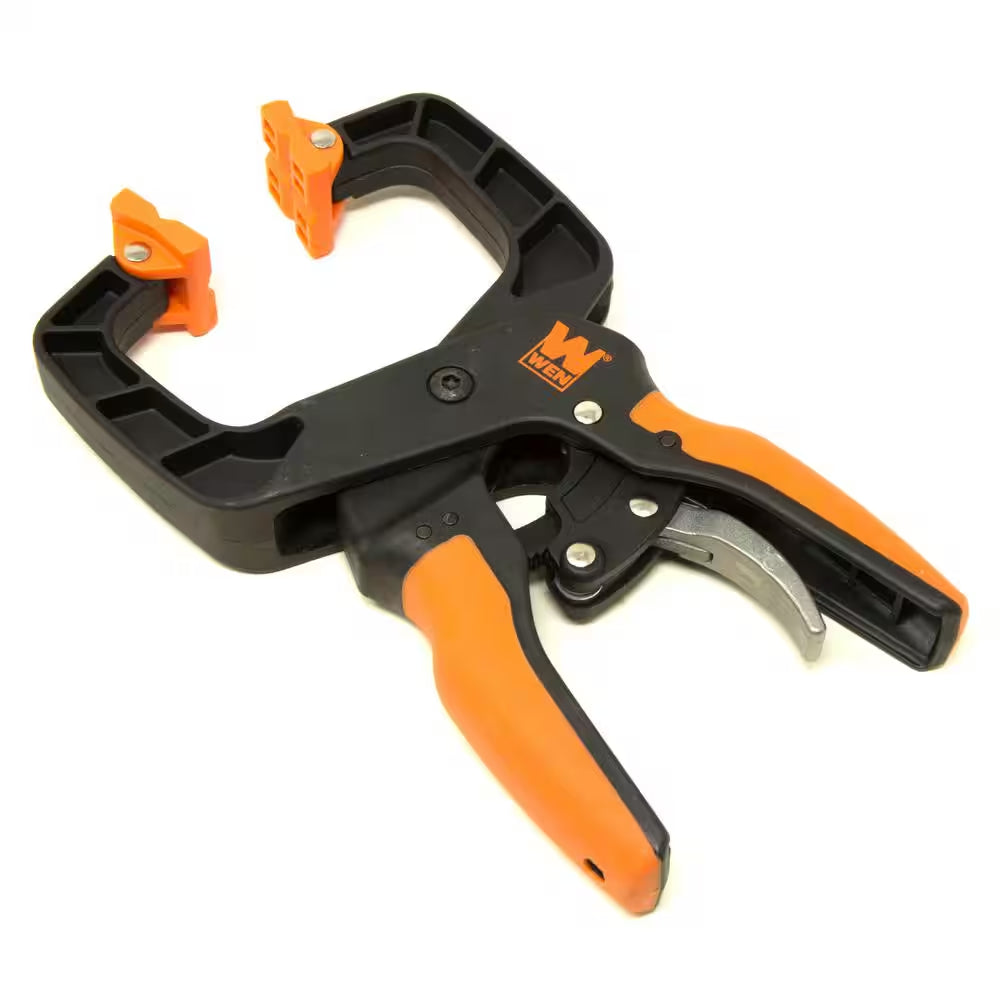 Quick-Release Ratcheting Hand Clamps with 2 In. Jaw Opening and 2 In. Throat Set (2-Piece)