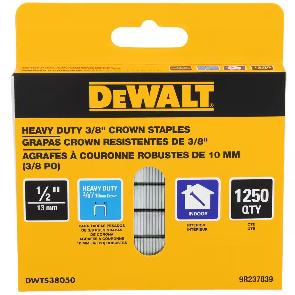 1/2 In. X 3/8 In. Crown Glue Collated Construction Staple (1250-Pack)