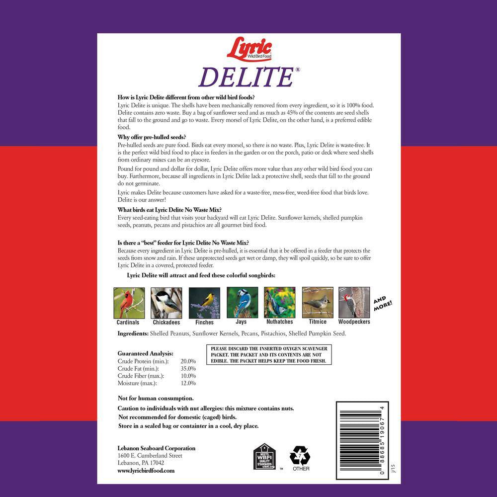 5 Lbs. Delite High Protein No Waste Wild Bird Mix