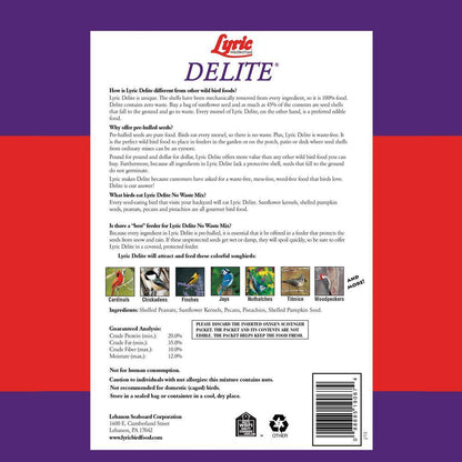 5 Lbs. Delite High Protein No Waste Wild Bird Mix