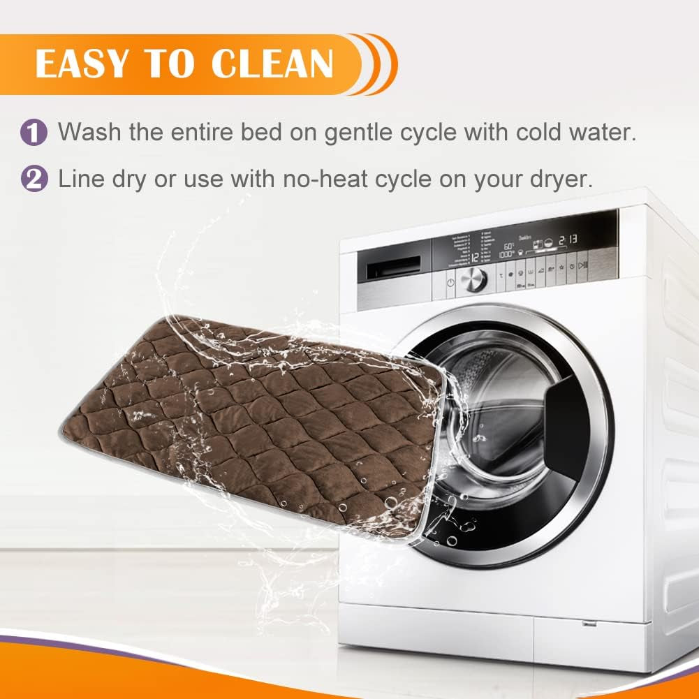Self-Warming Cat Bed and Dog Crate Pad - Thermal Pet Heating Mat