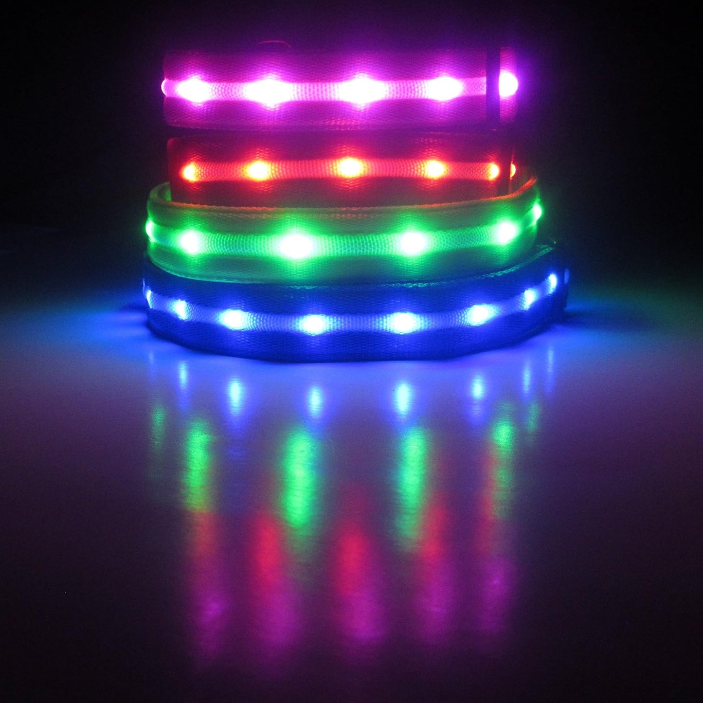 Light up Dog Leash - 1,000 Feet of Visibility - USB Rechargeable Waterproof Glow in the Dark Dog Leash - 4 Foot, Purple