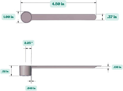 1 Teaspoon (1/3 Tablespoon | 5 Ml) Long Handle Scoop for Measuring Coffee, Pet Food, Grains, Protein, Spices and Other Dry Goods (Pack of 1)