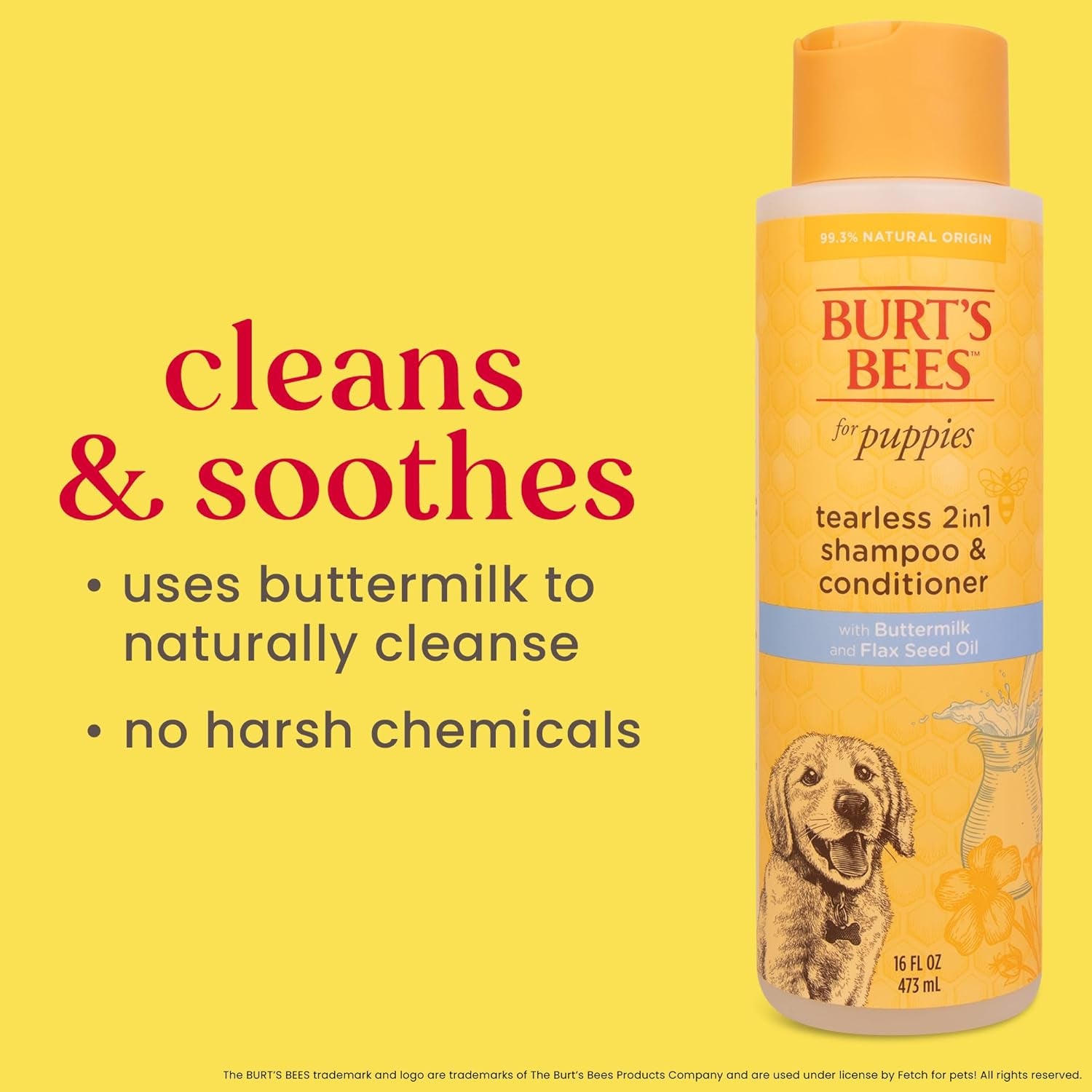 Tear Free Puppy Shampoo and Conditioner - Tearless Dog Wash for Puppies, Pet Grooming Supplies, Gentle Dog Shampoo and Conditioner, Puppy Essentials for Easy Groom, 16 Fl Oz