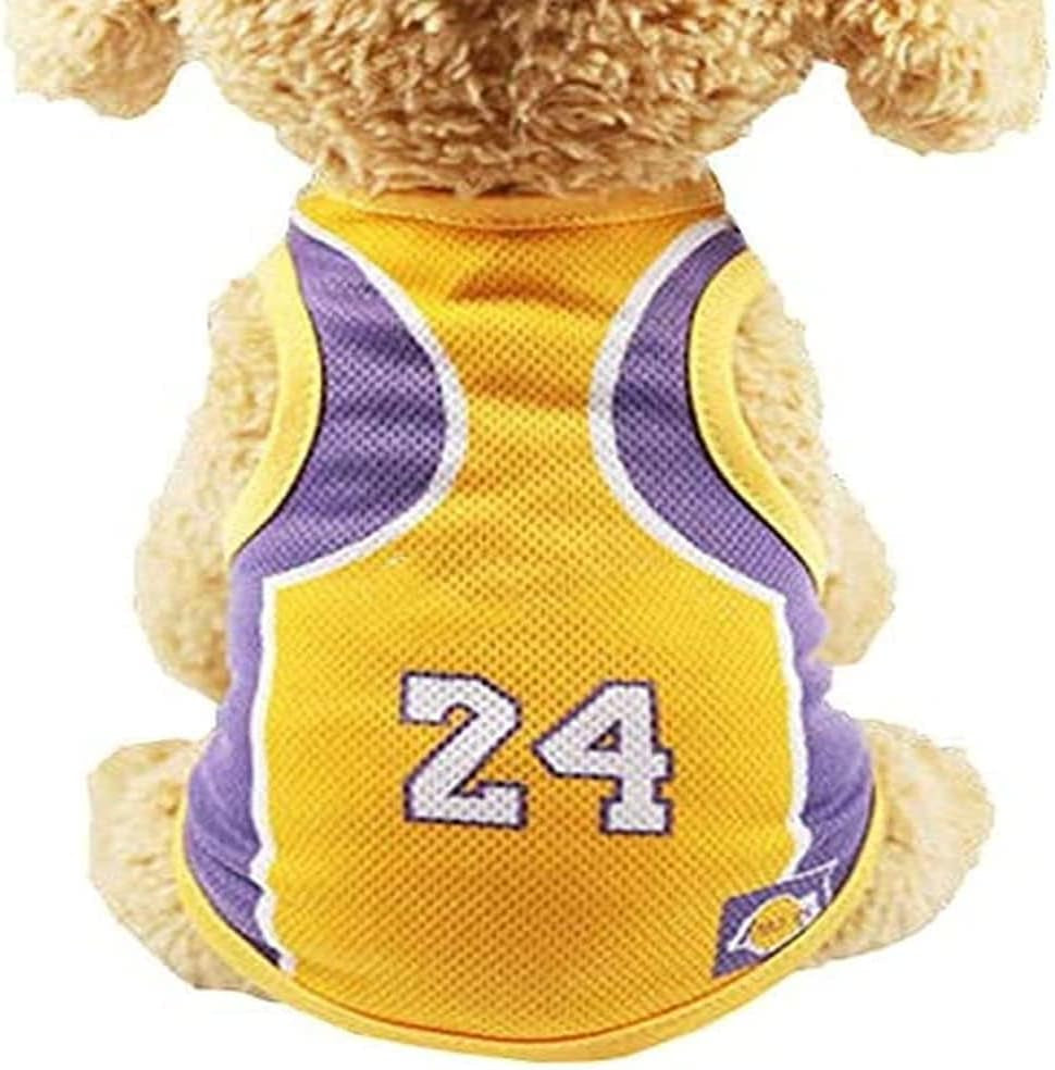 Pet T-Shirt, Dog Summer Apparel Puppy Pet Clothes for Dogs Cute Soft Vest Basketball Team (XS)
