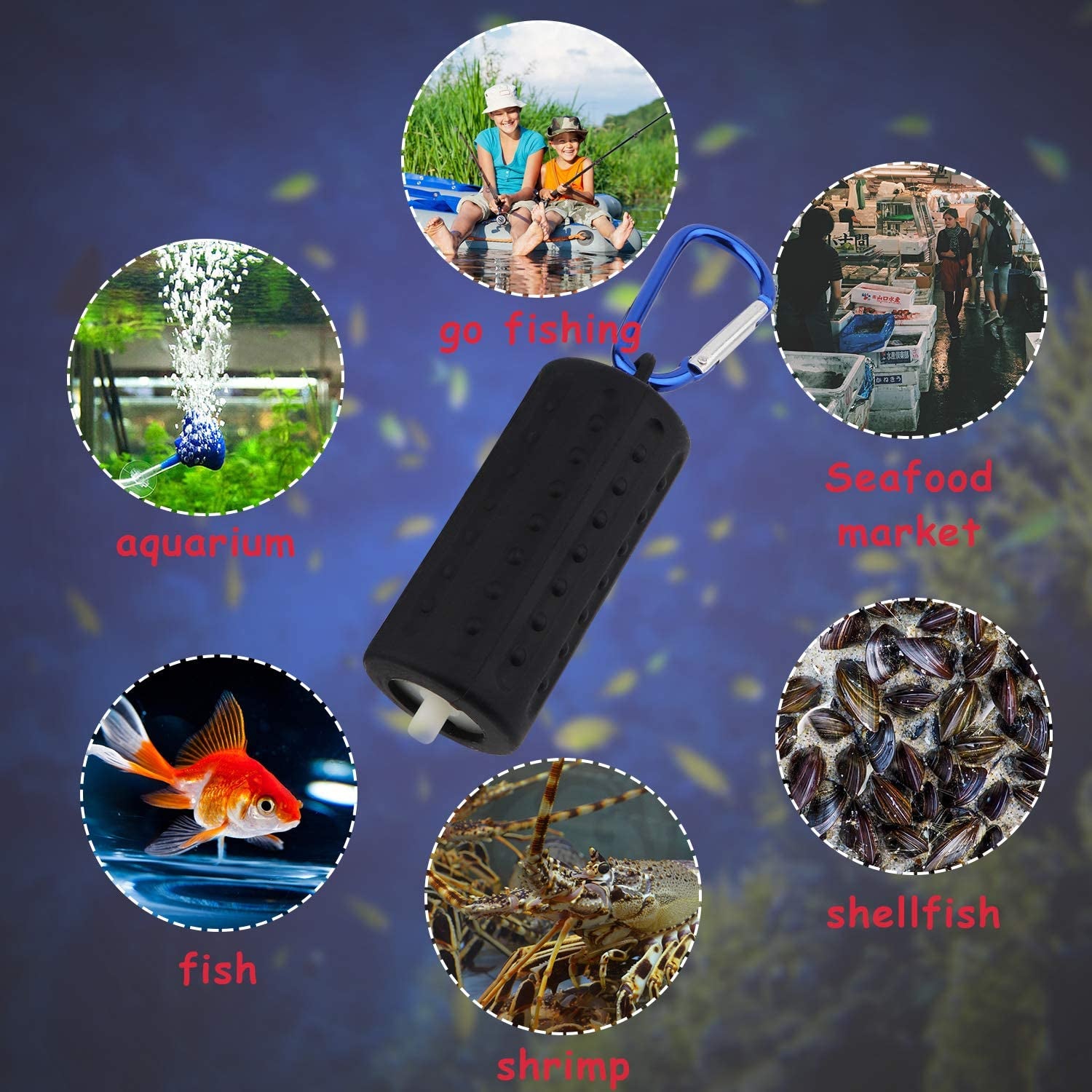 USB Aquarium Air Pump, Ultra Durable & Quiet USB Nano Air Pump, Small Air Bubbler for Aquarium Fish Tank with Air Stone and Silicone Tube