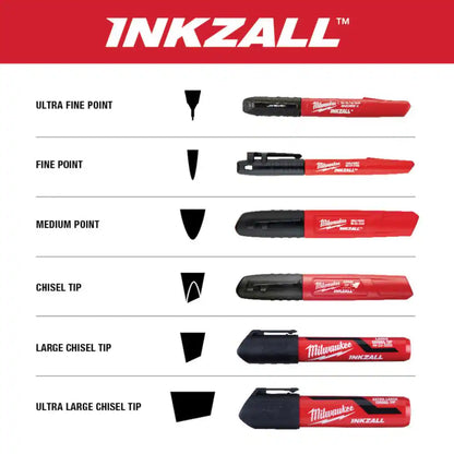 INKZALL Black Medium Point Jobsite Permanent Marker (2-Pack)
