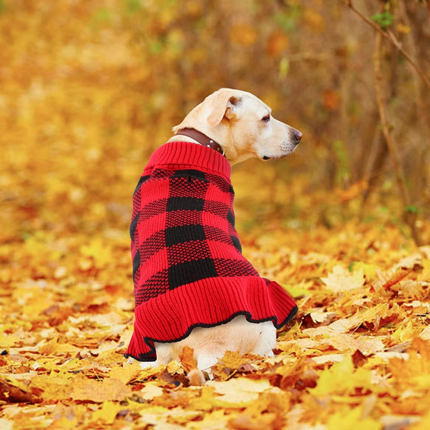 Dog Sweaters for Medium Dogs, Dog Christmas Sweaters Puppy Sweaters Pullover Dog Sweater Dress Warm Winter Turtleneck Pet Sweaters with Leash Hole Soft Fall Dog Sweaters for Dogs Girls Boys XL