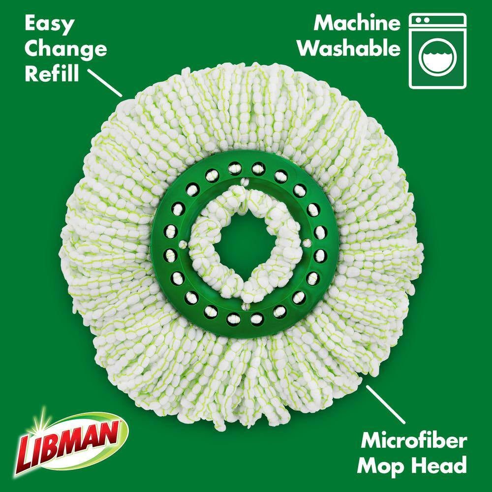 Microfiber Tornado Wet Spin Mop and Bucket Floor Cleaning System with 4 Refills