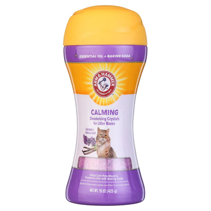 (2 Pack)  Deodorizing Cat Litter Crystals, Lavender & Vanilla Scent 15 Oz