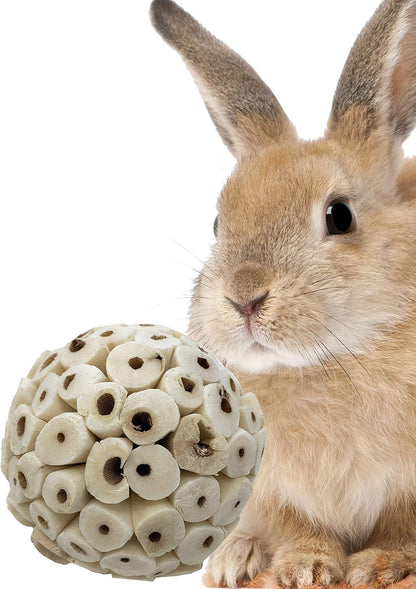 1214 Pk3 All-Natural Sola Atta Balls, 3-Pack, 2" Diameter, Soft and Lightweight Chew and Foot Toys for Birds, Small Pets, and DIY Crafts, Safe for Parrots, Parakeets, and Cockatiels