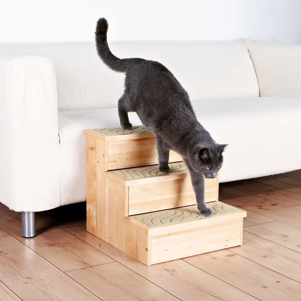 Natural Birch Wooden Pet Stairs