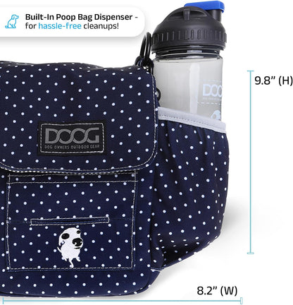 Walkie Bag - Adjustable Dog Treat Pouch Shoulder Bag with Poo Bag & Water Bottle Compartments - Comfort Fit for Everyday Use