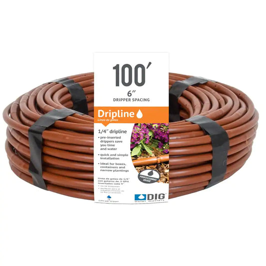 1/4 In. Emitter Tubing 100 Ft. W/6 In. Spacing in Brown