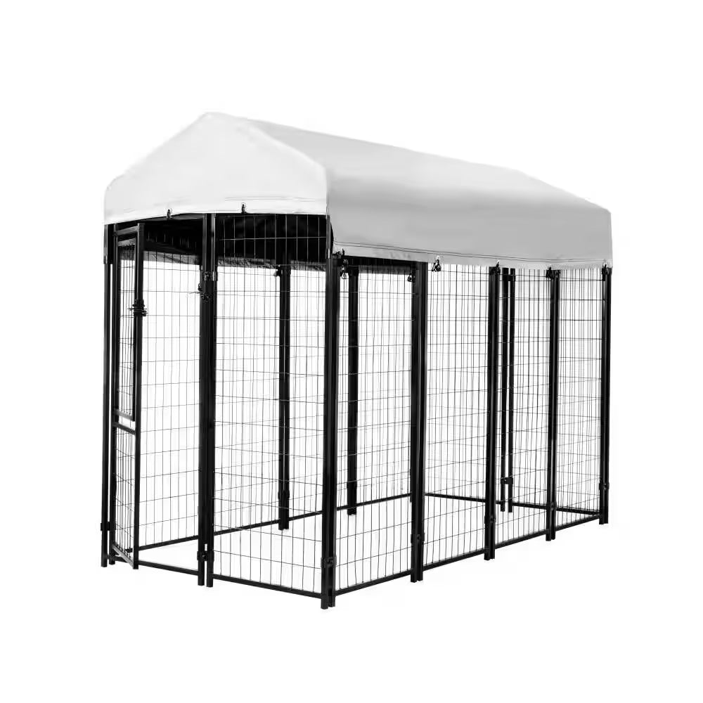 4 Ft. X 8 Ft. X 6 Ft. Welded Wire Dog Fence Kennel Kit
