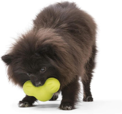 Zogoflex Tux Treat Dispensing Dog Chew Toy – Interactive Chewing Toy for Dogs – Dog Games for Aggressive Chewers, Fetch, Catch – Holds Kibble, Treats, Large 5", Granny Smith