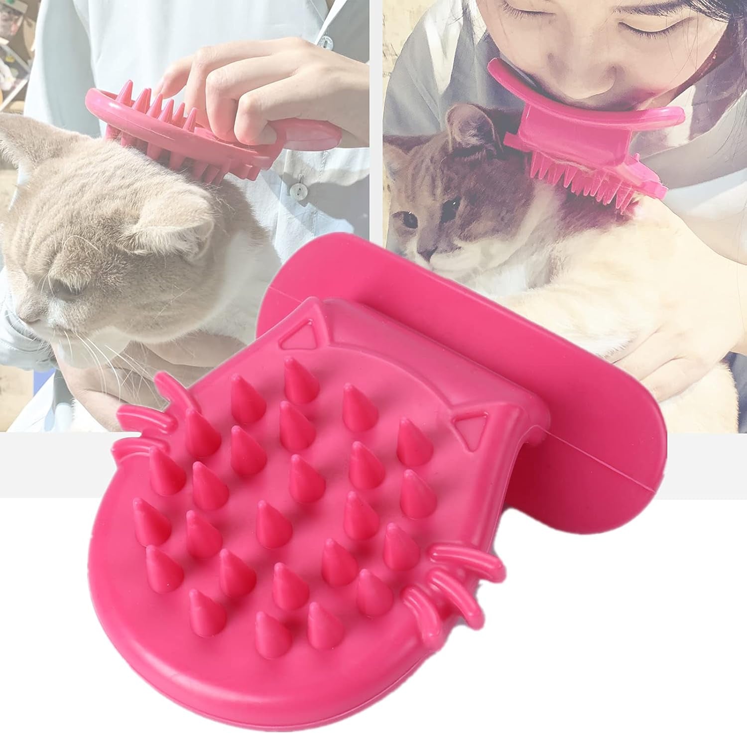 Cat Grooming Brush, Soft Massage Tongue Brush for Shedding, Licking Comfort like a Mama Cat, Surprise Pet Gift