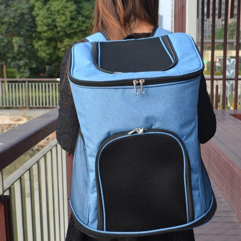Pet Square Backpack,Privacy-Focused Pet Carrier Backpack for Secret Adventures Cat and Dog Outgoing Bag Pet Travel Portable Bag Dog Bag Cat Carrier Bag (Black, M:38X29X42CM/15"X11.4"X16.5")